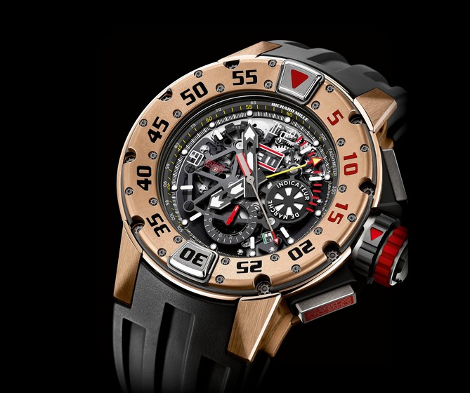 Replica Richard Mille RM 032 Diver Chronograph Red Gold Watch